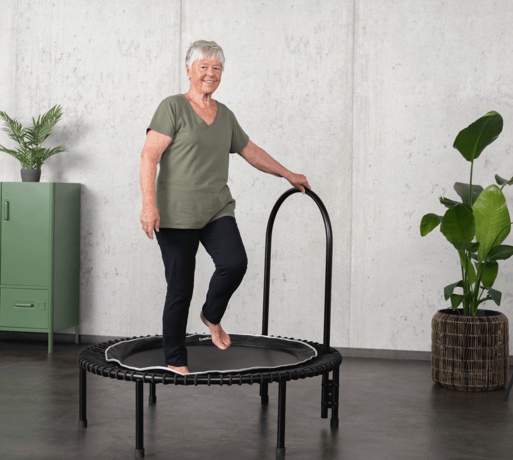 senior using a bellicon rebounder