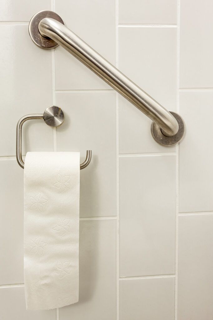 grab bar near toilet