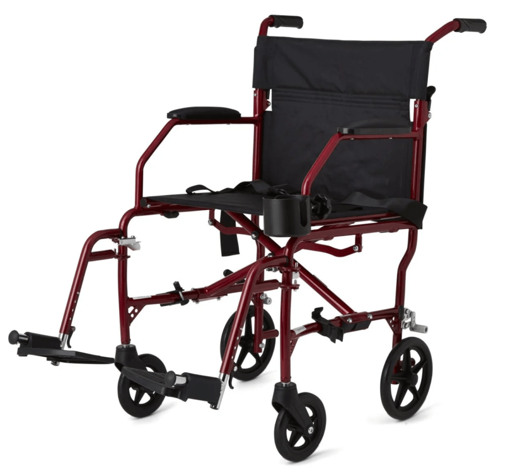 medline lightweight transport chair