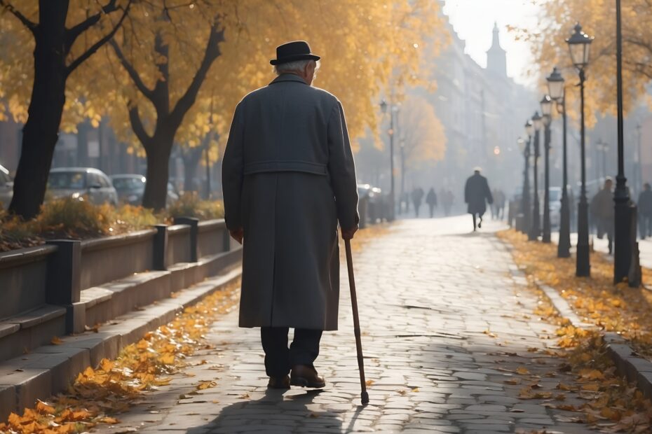 why seniors walk slowly