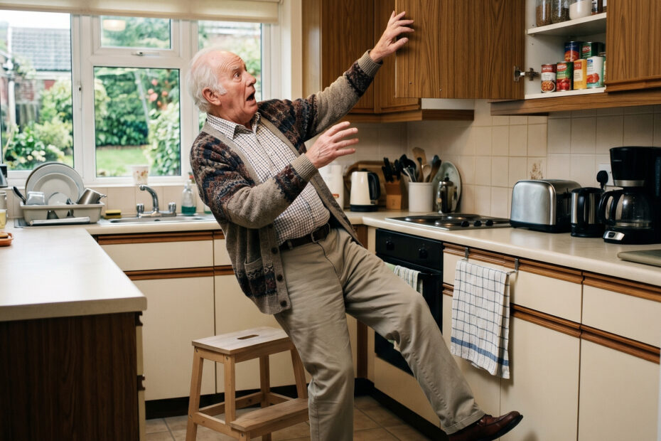 why do seniors fall backwards
