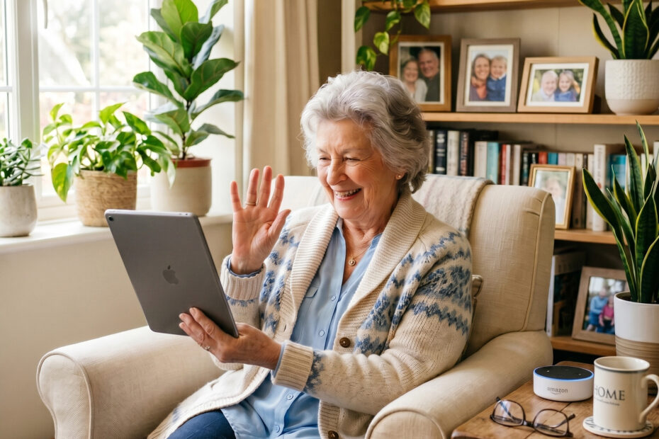 how to monitor elderly parent living alone