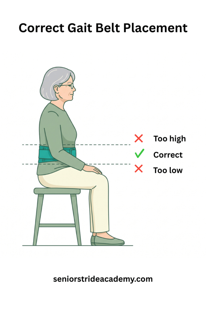 where to put a gait belt