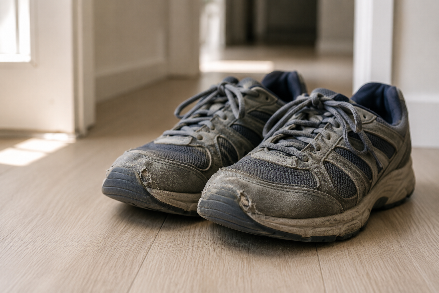 shoes with evidence of poor foot clearance