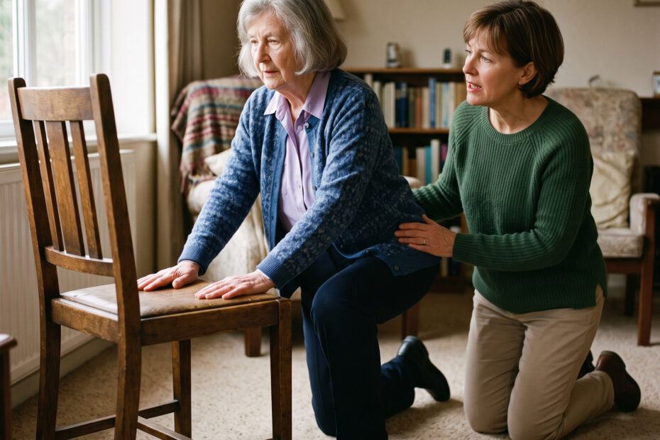 how to help an elderly person up after a fall