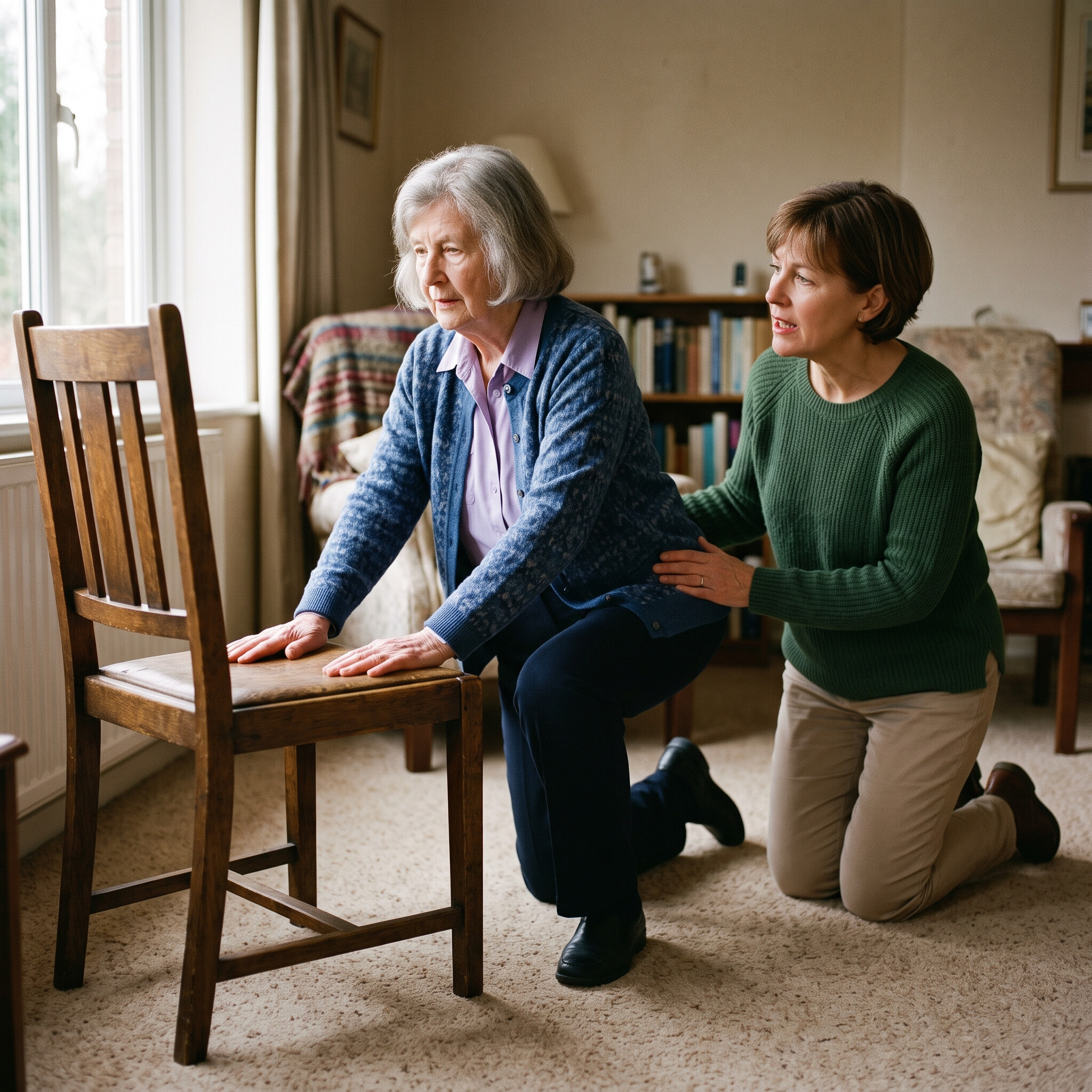 how to help an elderly person up after a fall