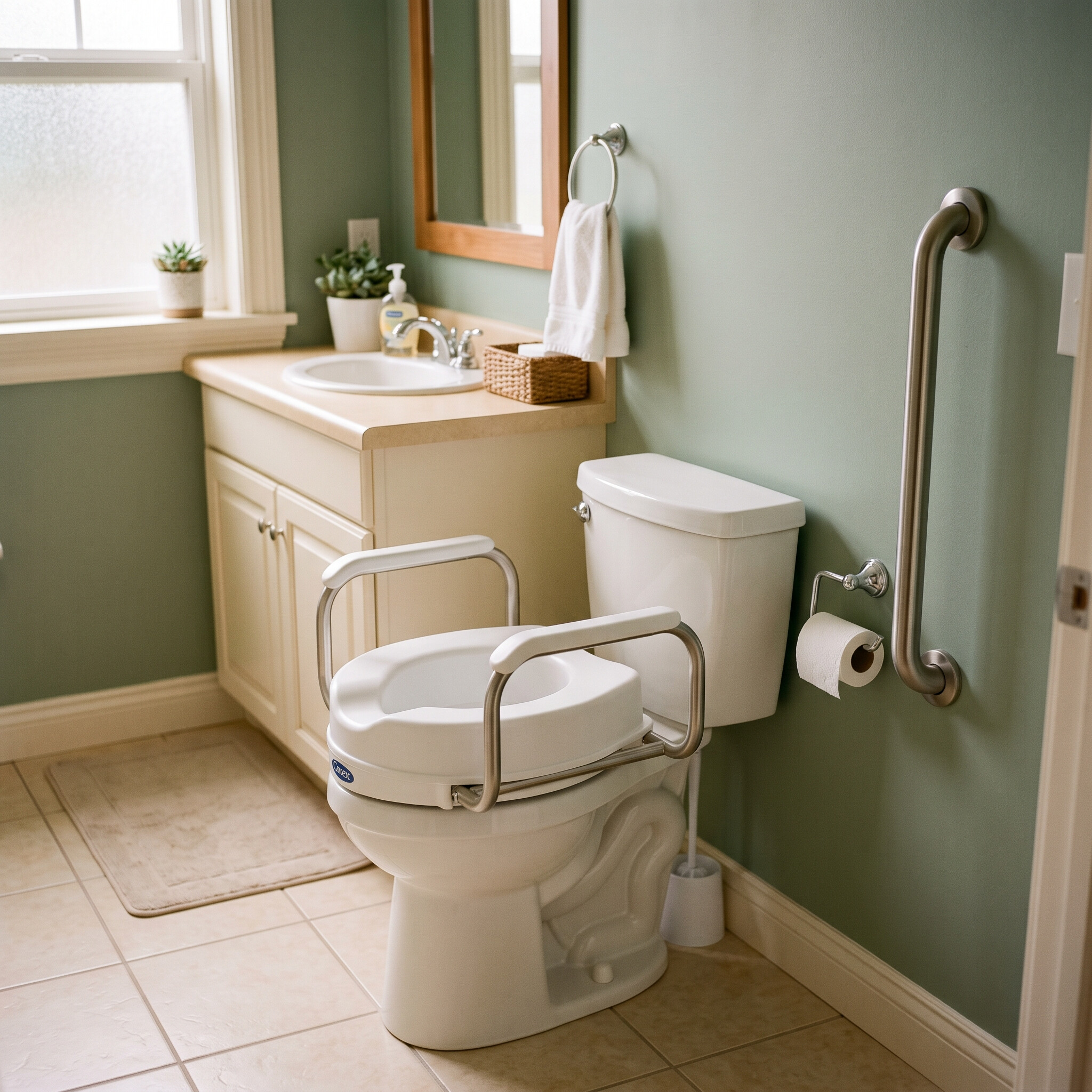 how to get on and off the toilet safely